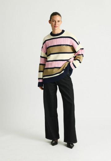 Пуловер в полоску