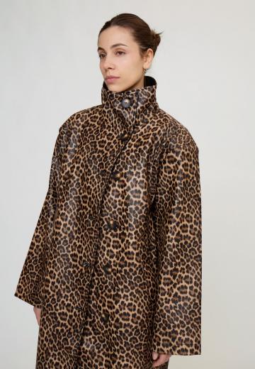 Пальто из искусственной кожи