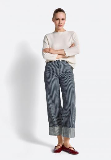 Пуловер с рукавом три четверти