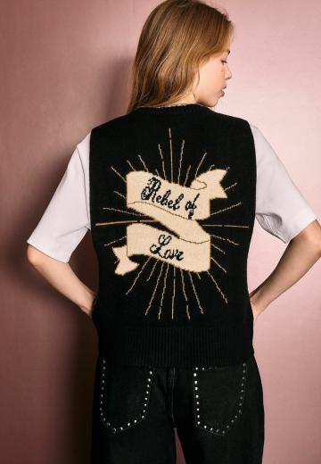 Пуловер без рукавов