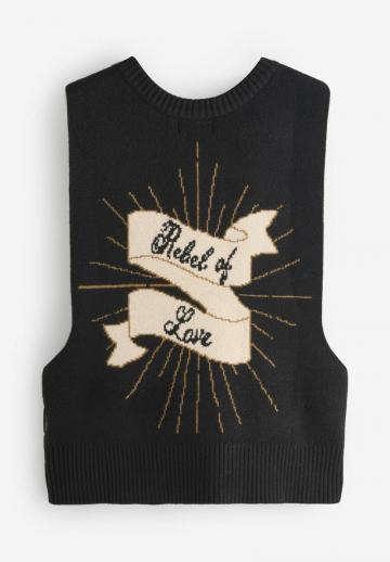 Пуловер без рукавов