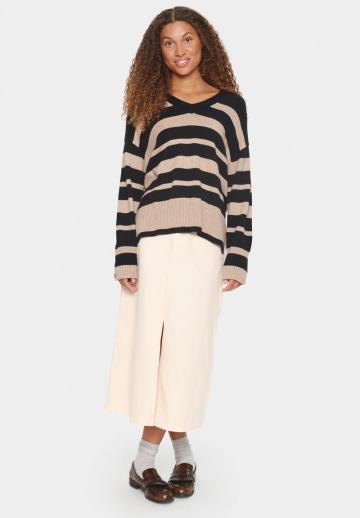 Пуловер в полоску