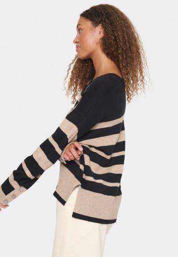 Пуловер в полоску