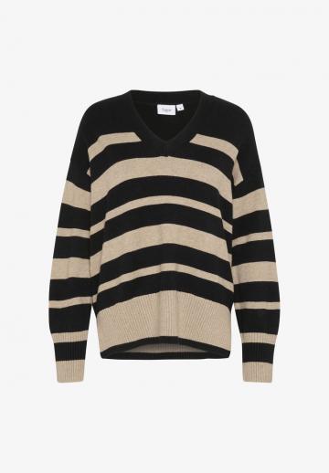 Пуловер в полоску