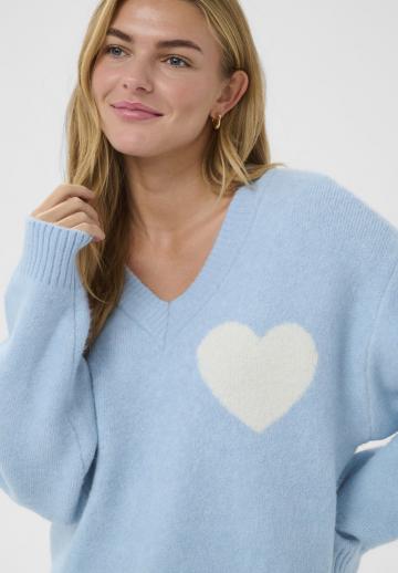 Пуловер с вырезом V