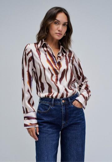 Атласная блузка