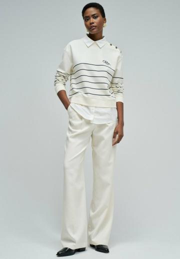 Пуловер в полоску