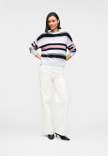 Пуловер в полоску