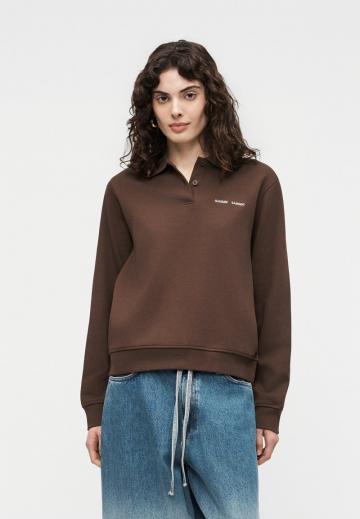 Пуловер с воротником поло