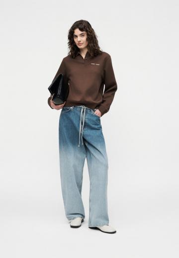 Пуловер с воротником поло