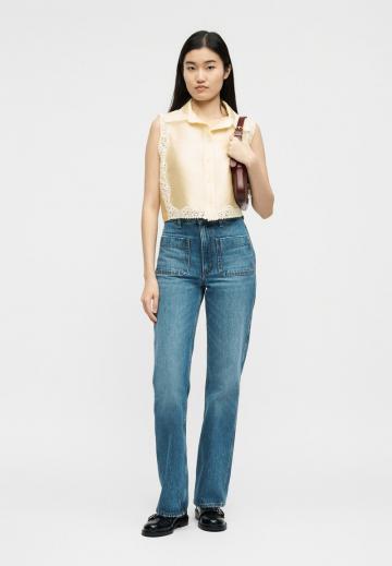 Атласная блузка