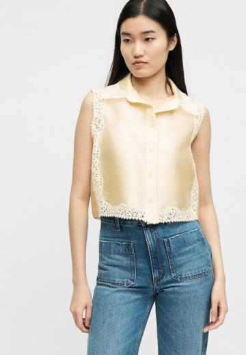 Атласная блузка