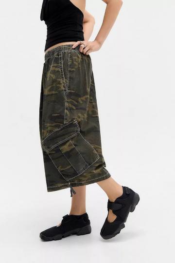 Юбка с накладными карманами
