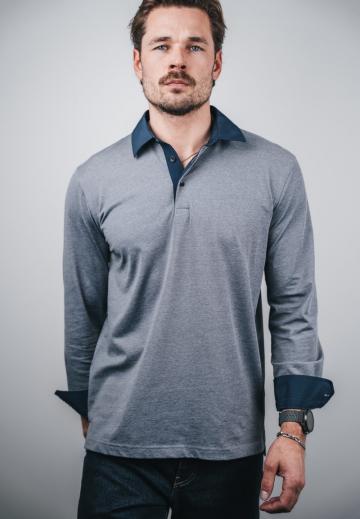 Поло с длинным рукавом