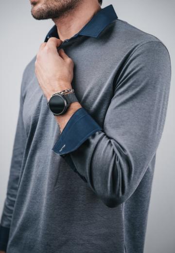 Поло с длинным рукавом