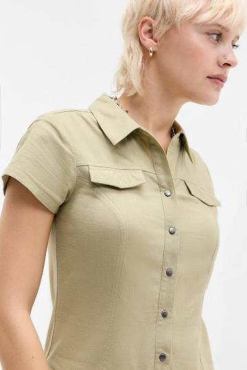 Юбка с накладными карманами