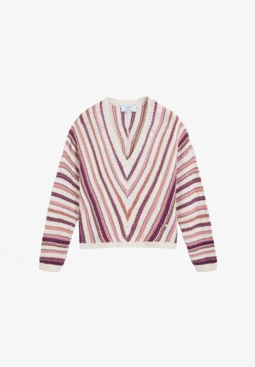 Пуловер в полоску