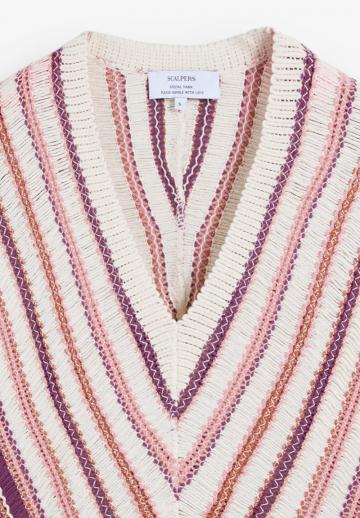 Пуловер в полоску