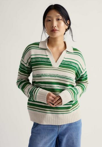 Пуловер в полоску