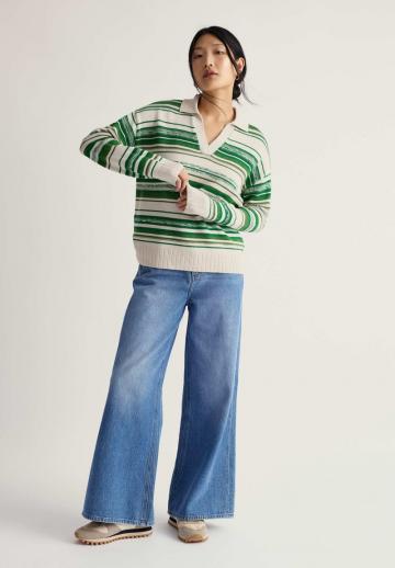 Пуловер в полоску