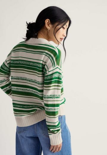 Пуловер в полоску