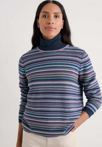 Пуловер в полоску
