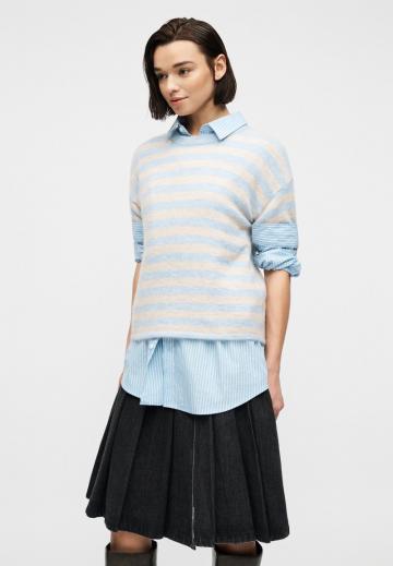 Пуловер с коротким рукавом