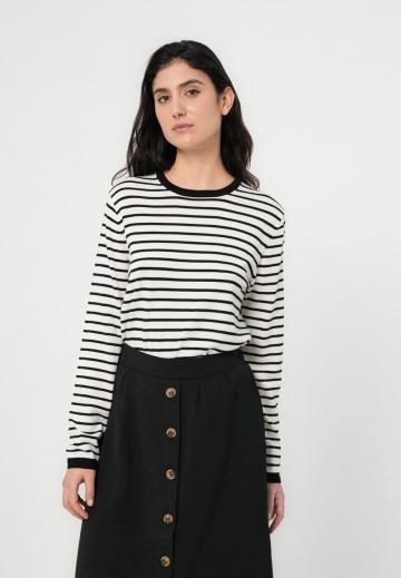 Пуловер в полоску