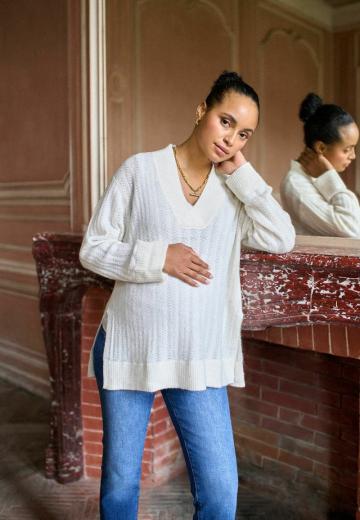 Длинный пуловер