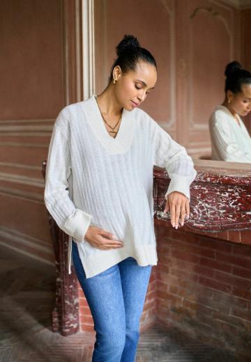 Длинный пуловер