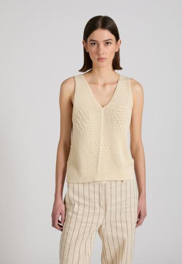 Пуловер с вырезом V