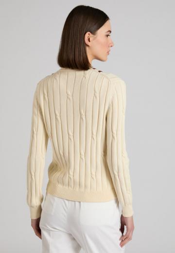 Пуловер с вырезом V