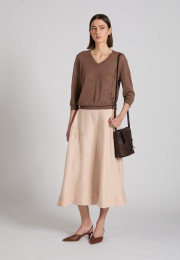 Пуловер с вырезом V