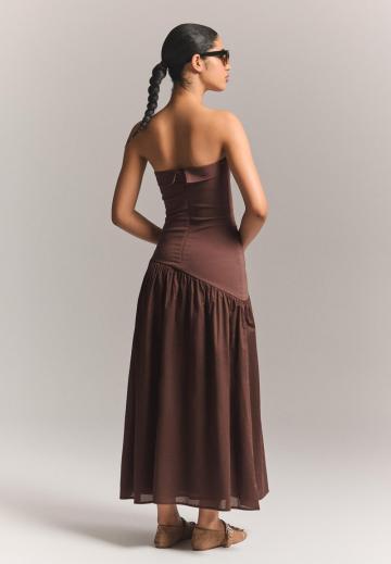 Платье без бретелек