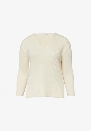 Пуловер с вырезом V