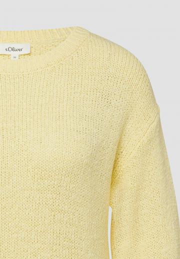 Пуловер с рукавом три четверти