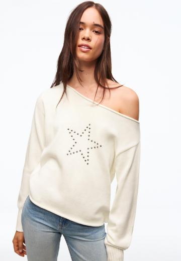 Пуловер в полоску