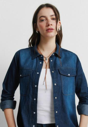 Джинсовая блузка