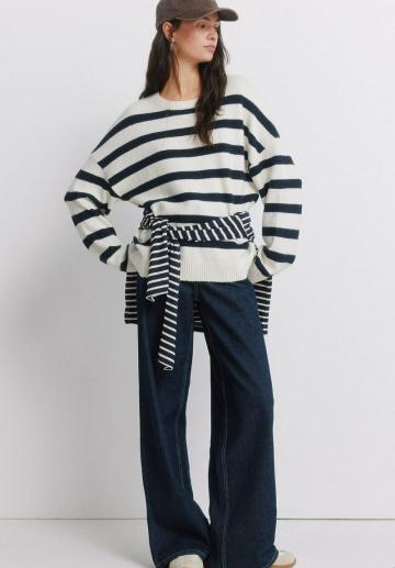 Пуловер в полоску