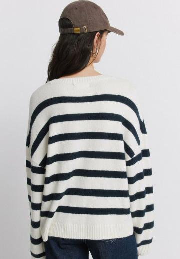 Пуловер в полоску