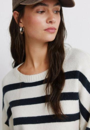 Пуловер в полоску