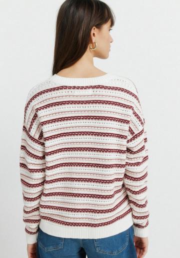Пуловер в полоску