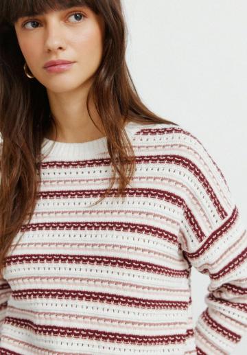 Пуловер в полоску