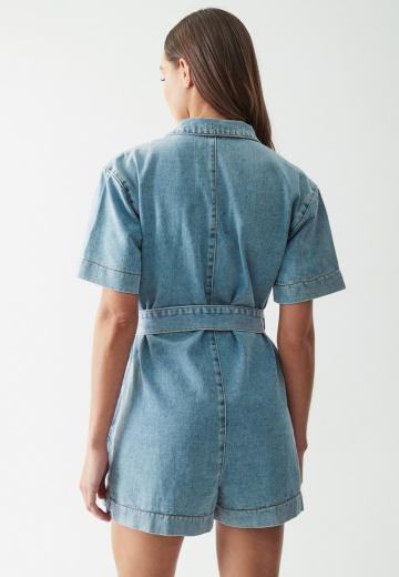 Джинсовый комбинезон