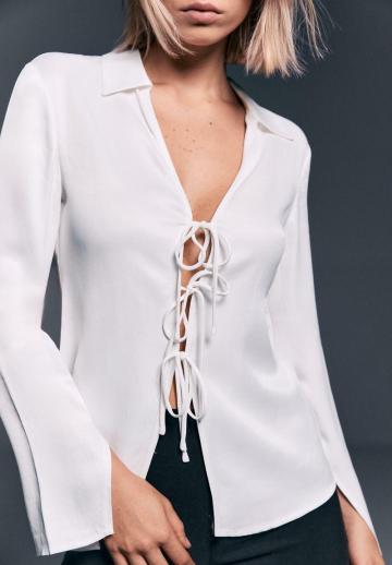Атласная блузка