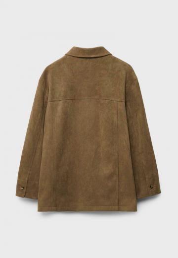 Пальто из искусственной кожи