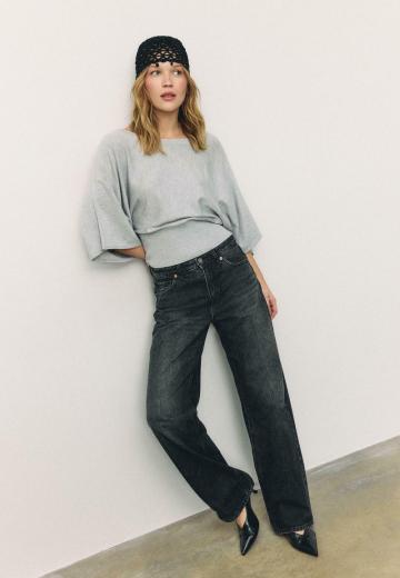 Пуловер с рукавом три четверти