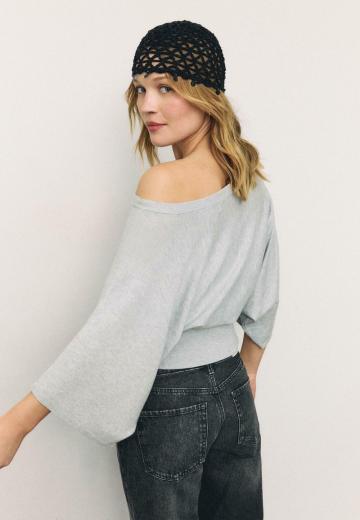 Пуловер с рукавом три четверти