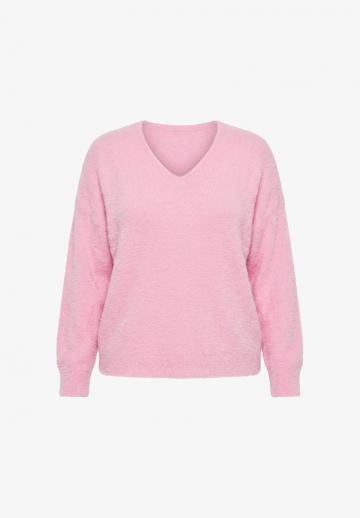 Пуловер с вырезом V