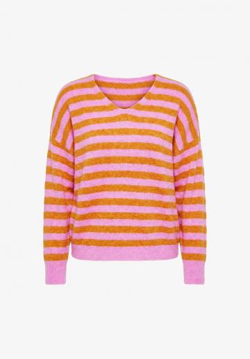 Пуловер в полоску